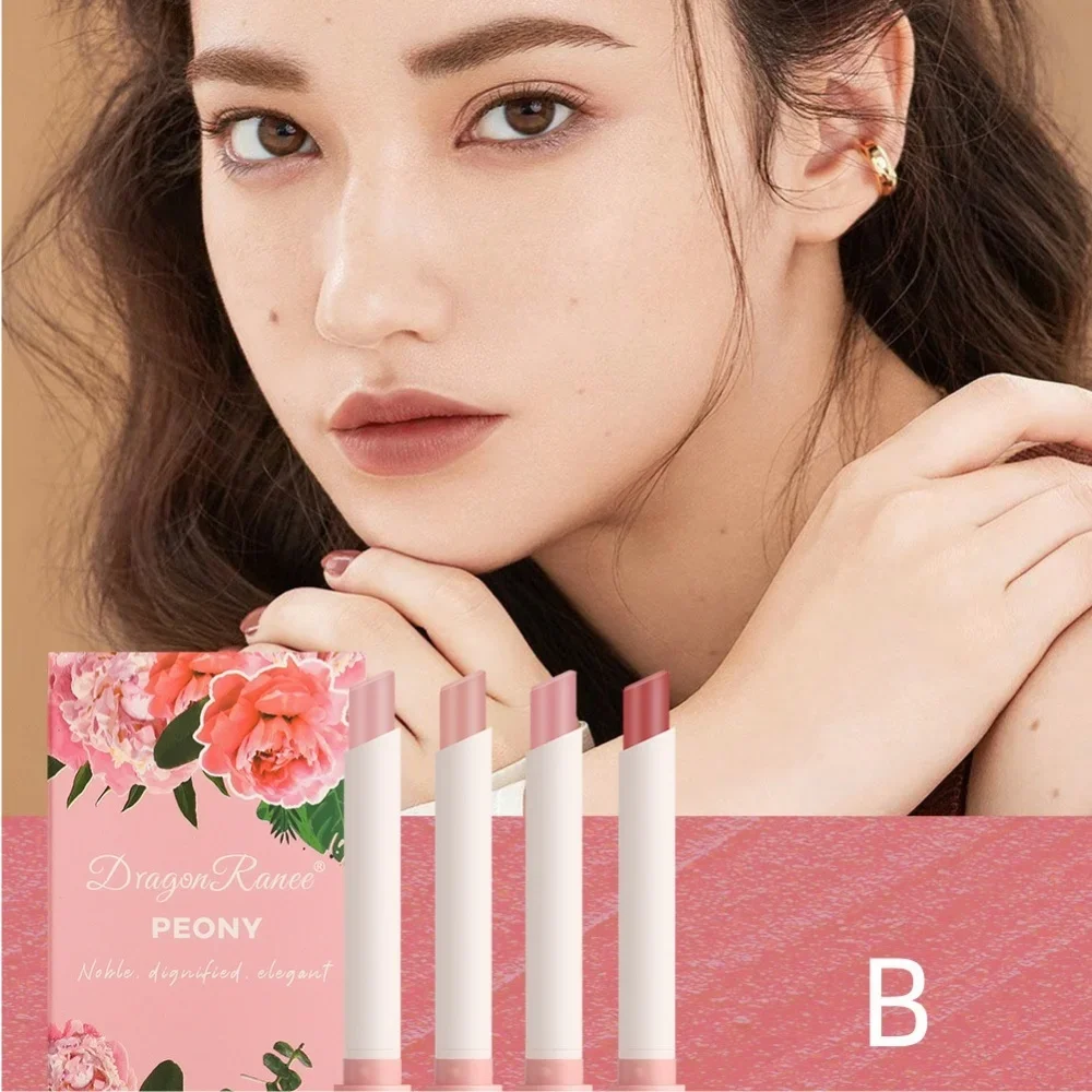 4pcs/Set Velvet Matte Lipstick Set Creative Cigarette Design Long-Lasting Waterproof Non-Stick Sexy Lip Makeup