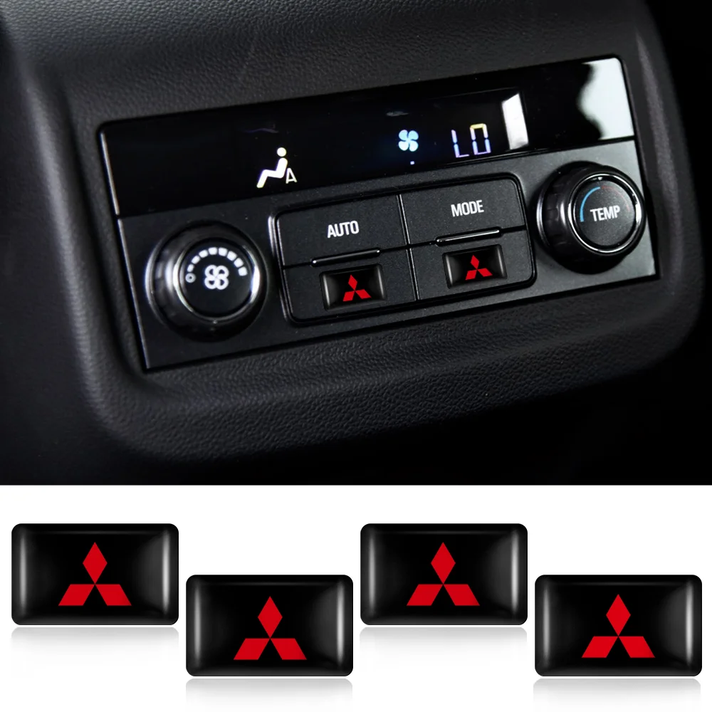 

10Pcs Car 3D Epoxy Glue Decals Badge Sticker Accessories For Mitsubishi 9 Ralliart X ASX L200 Colt Outlander Pajero Lancer Cross