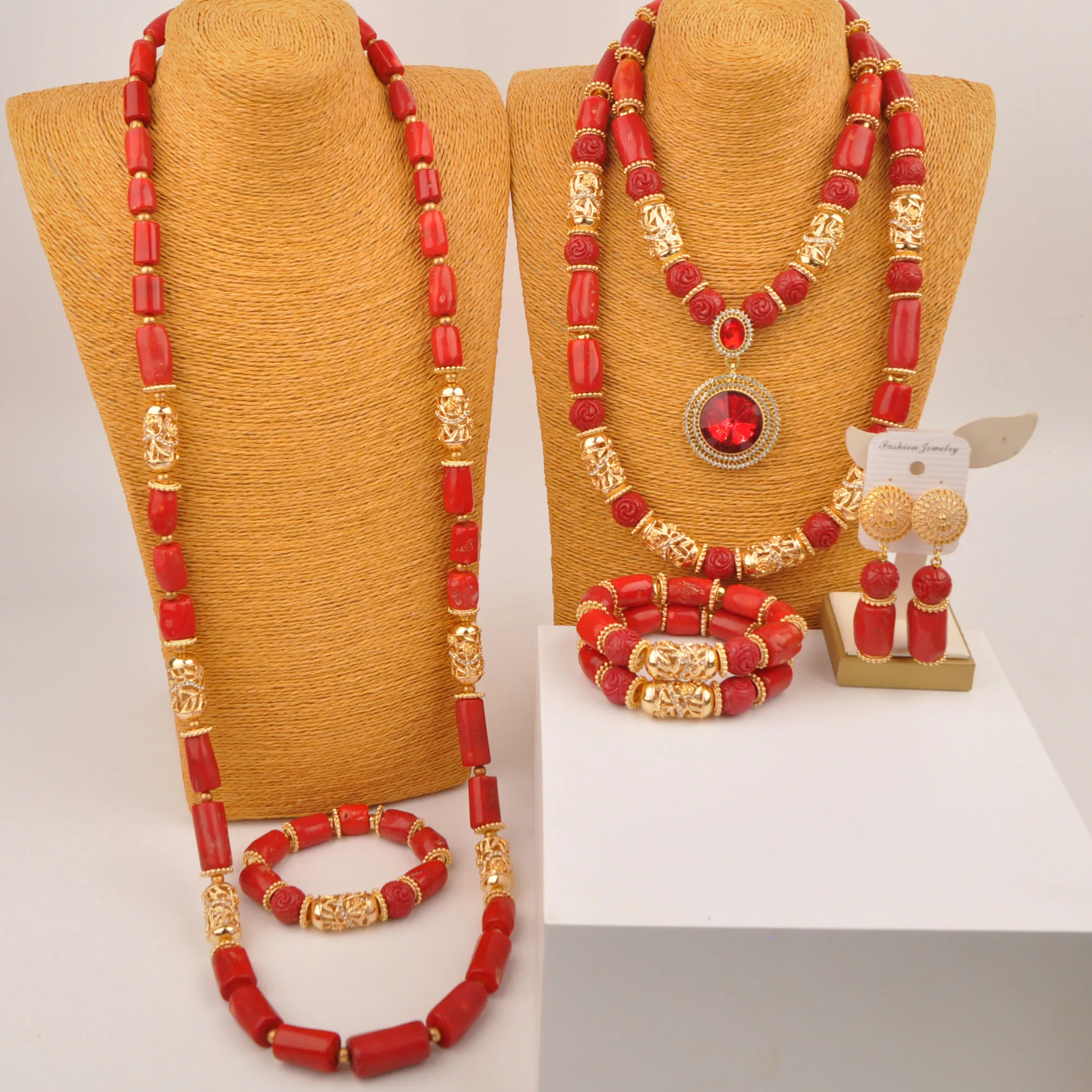 

Natural Red coral wedding necklace jewellery collection Jewellery Africa Nigeria