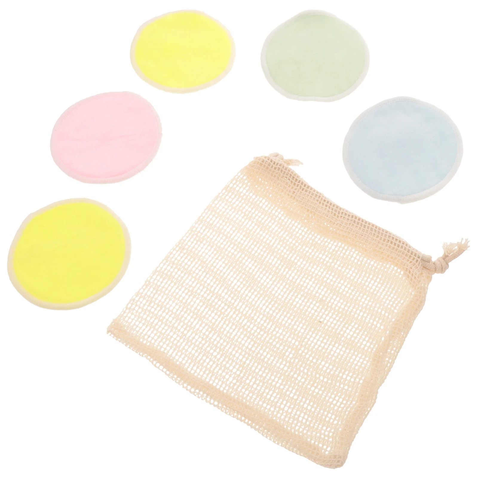 5 個のフェイシャルクリーニングパッド角質除去フェイスパッドメイクアップスポンジコットンラウンドメイクアップリムーバー女性用クレンジングアイ