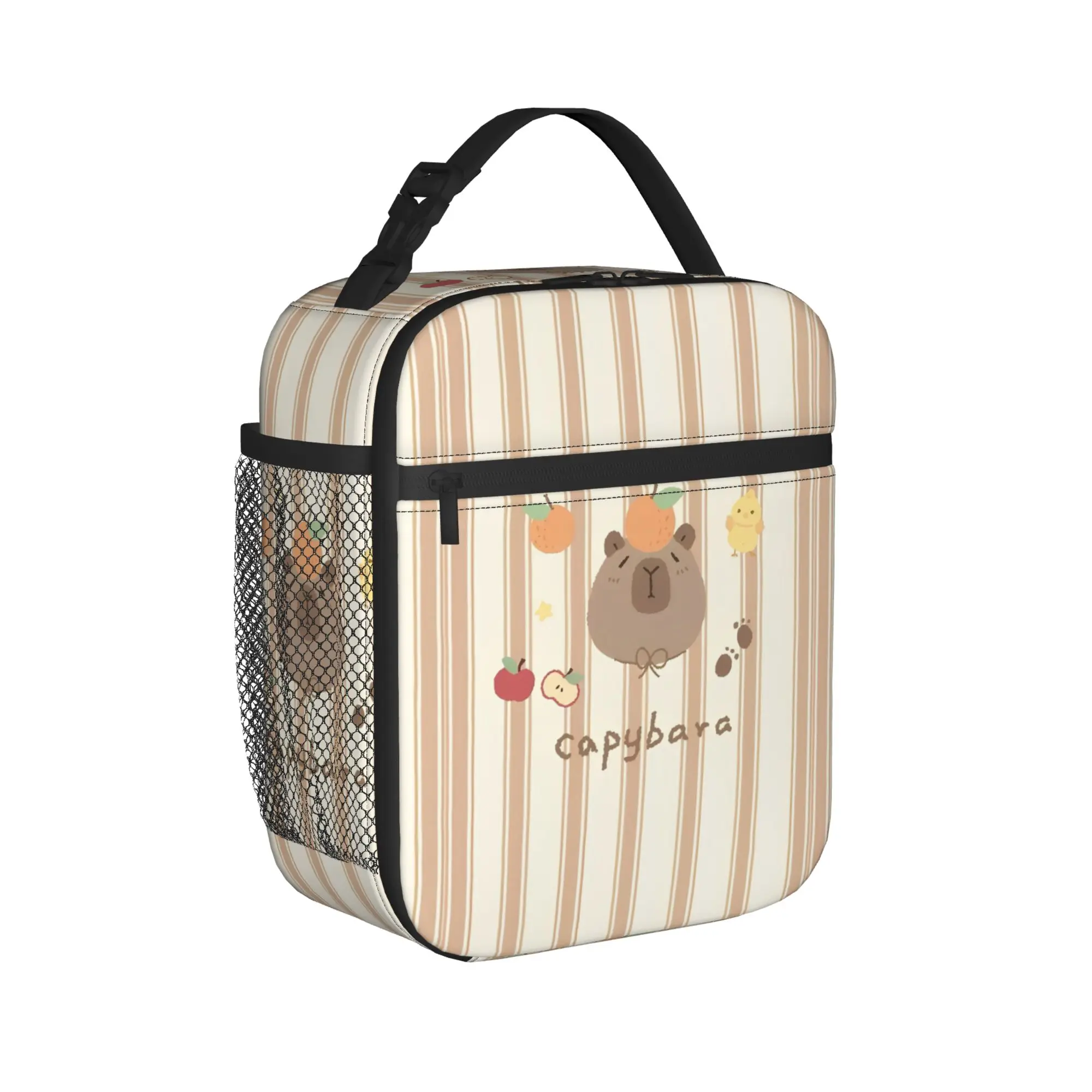 Kawaii Capybara Cartoon Cute Thermal Insulated Lunch Bags for Work  Portable Food Bag Thermal Cooler Lunch Boxes