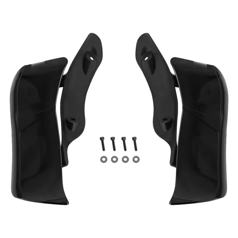 Black Adjustable Upper Fairing Side Wind Air Deflector for Road Glide 2015-2020
