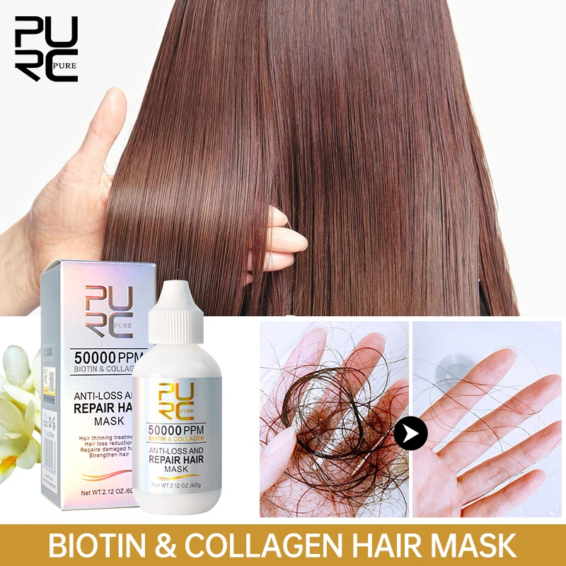 

PURC Collagen Hair Mask Nourish Smoothing Deep Repair Conditioning for All Hair Types Hair Scalp Treatment Hair Care