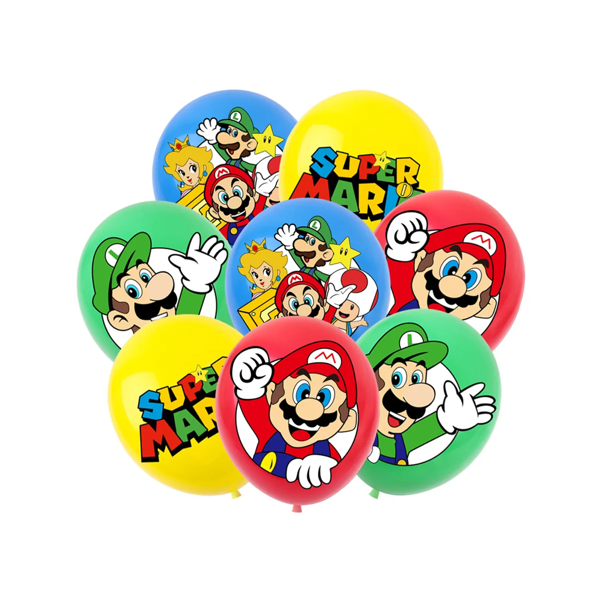 10pcs Super Mario Latex Balloons 10pcs 12 Inch Kids Girls Boys Birthday Party DecorationBaby Shower Air Balls Party Supplies Toy