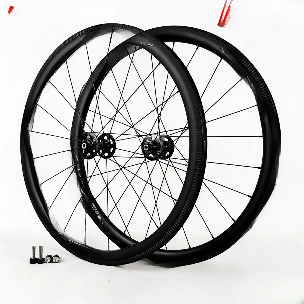 Track wheel carbon fiber wheel set V brake 38 frame high locking fixed tooth