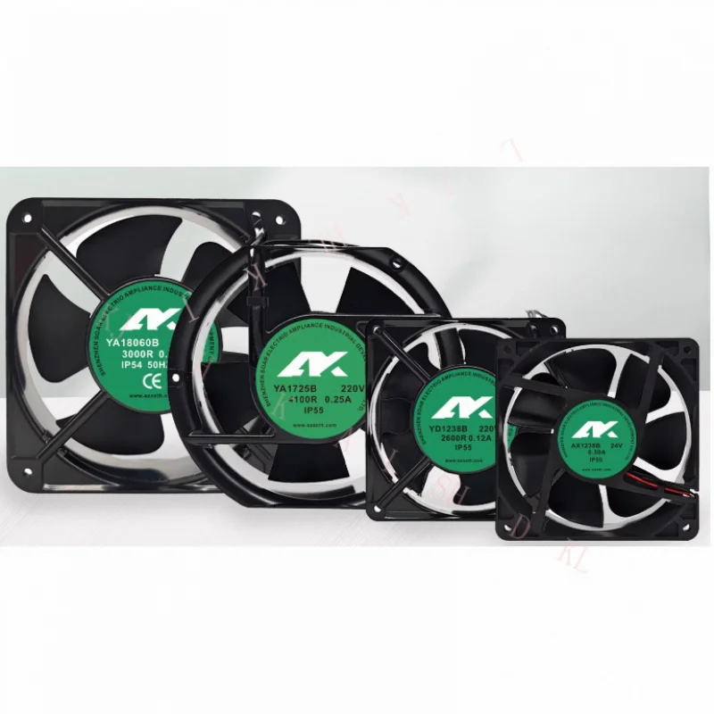 

N FOR YA1238B/1725B/18060B Small industrial cooling fan, AC axial flow variable frequency fan AC220V