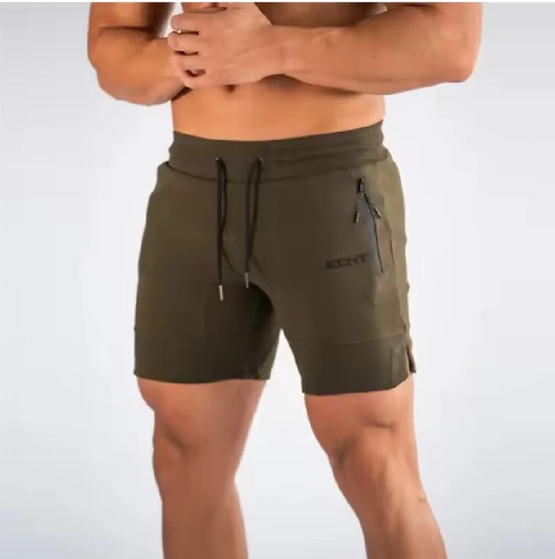 Nieuwe sportshorts heren strandshorts broek met rits bodybuilding joggingbroek fitness jogger running sportscholen herenshorts
