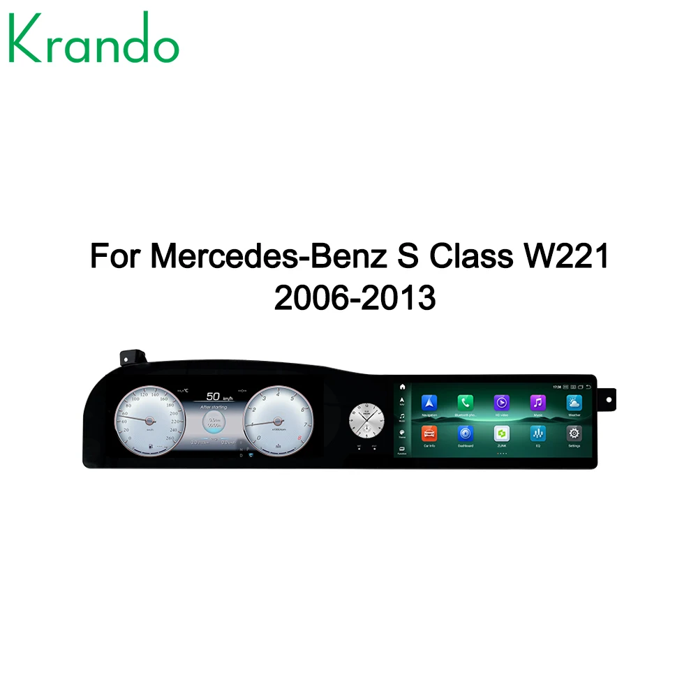 Krando 24.6 Android Car Radio For Mercedes Benz S Class W221 2006-2013 Head Unit NTG 5.0 5.5 wireless Carplay