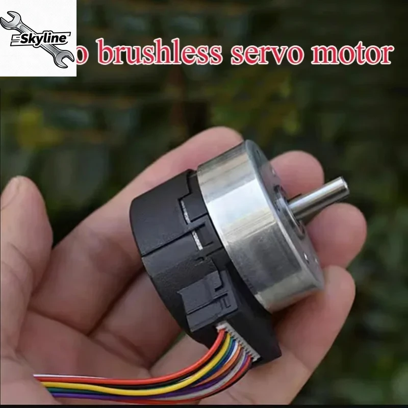 24H Brushless Servo Motor DC 12V Built-in Drive PWM Speed Regulation 100 Line Encoder