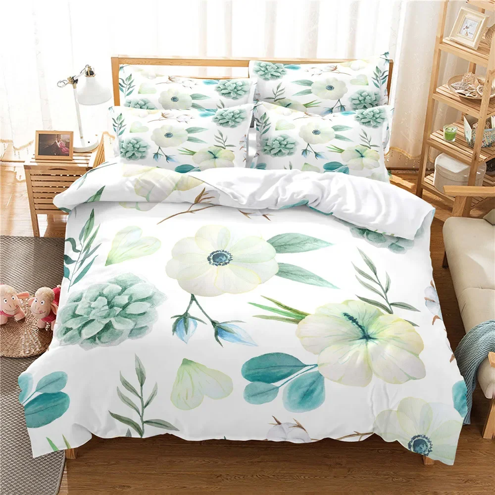 

Happy Spring Light Bedroom Set Bedding Duvet Covers Pillowcase Ropa De Cama Bedclothes US Queen 228x228cm Bed Set Queen Size