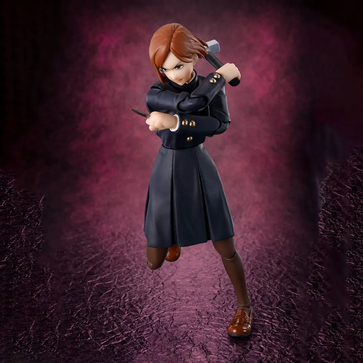本物のバンダイオリジナル呪術廻戦フィギュアモデルキット S.H.Figuarts 1/12 アニメフィギュア釘崎野薔薇アクションモデルおもちゃギフト
