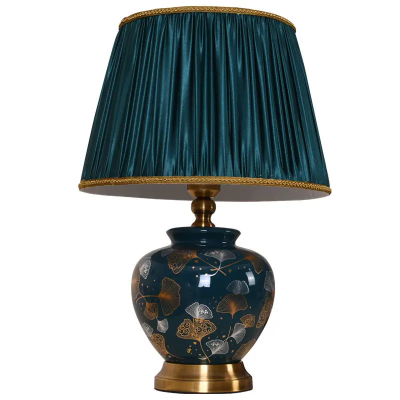 BERTH Modern Ceramics Table Lamp LED Creative White Dimming Desk Lights Decor for Home Living Room Bedroom Bedside