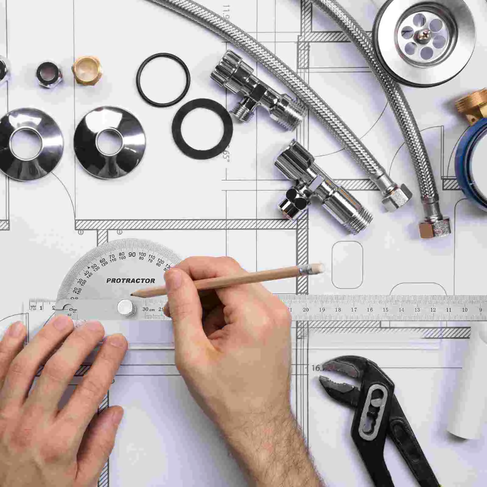 Protractor Angle Gauge Stainless Steel Woodworking Goniometer Rotary Tool Rotating Measure Finder Ruler Magnetic