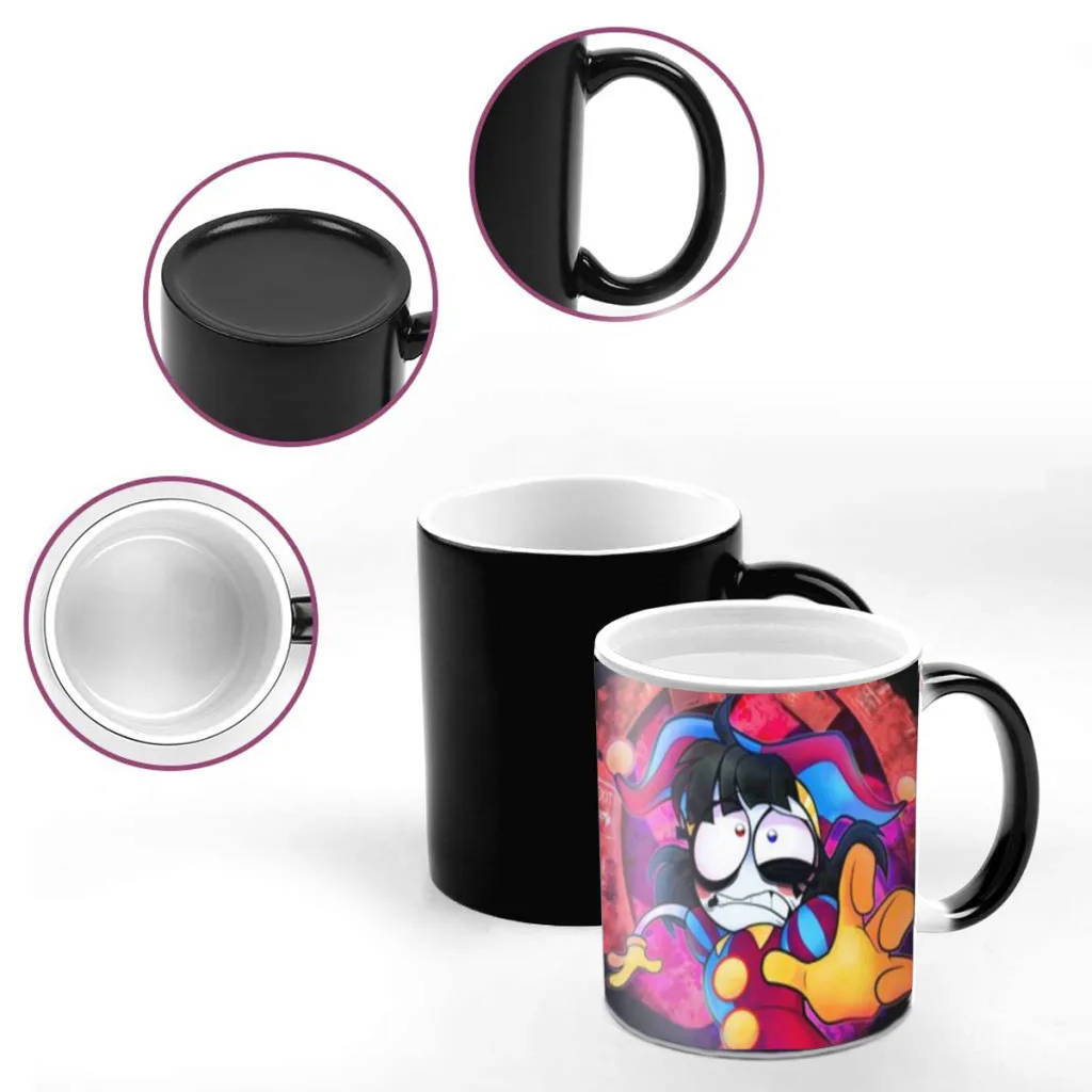 Cartoon The Amazing Digital C-Circus Vintage Creativity Change Color Chang mug Ceramic mug Hot Coffee Cup Breakfast Cup mug Gift