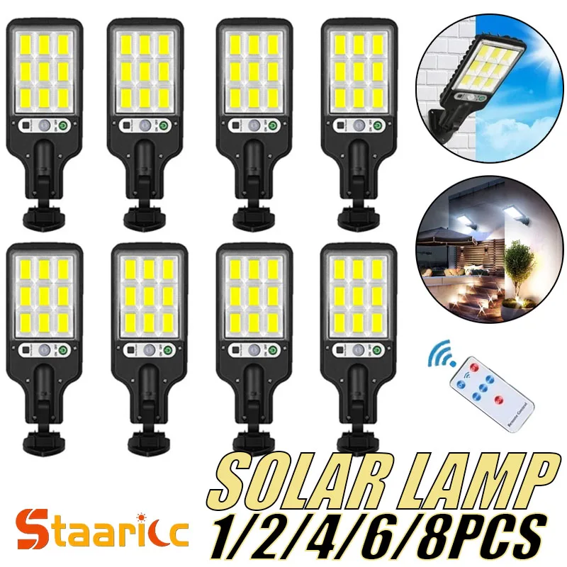 

Solar Outdoor LED Wall Lights Motion Sensor 3 Modes IP65 Waterproof Security Lamp for Garden Courtyard Garage Patio