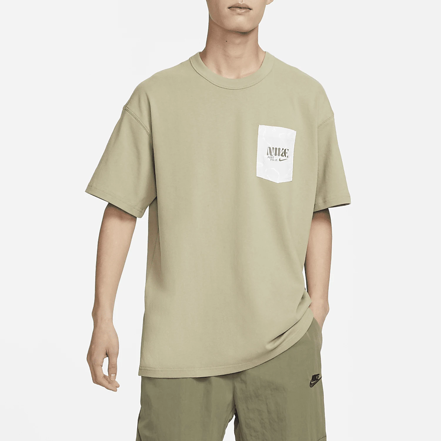 

Nike Authentic New Men's Round Neck Knitted Breathable Pocket Casual Short Sleeve FJ7681-276