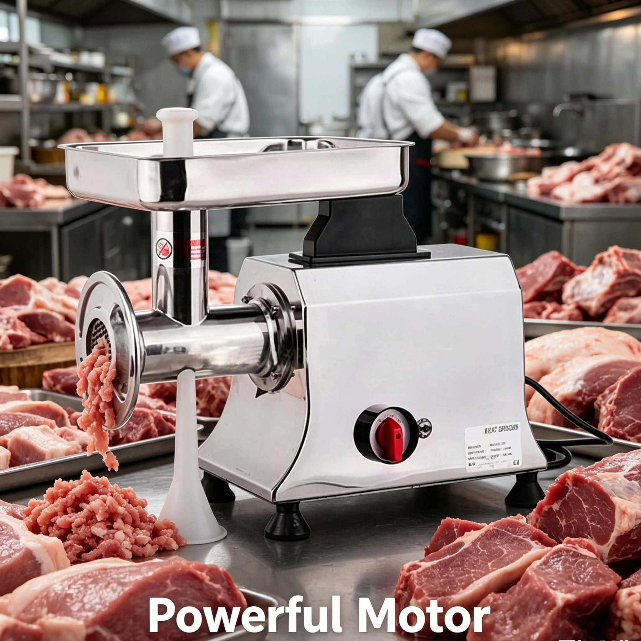 

Professional Commercial Meat Grinder Mincer Durable Stainless Steel Construction For Butcher Shop