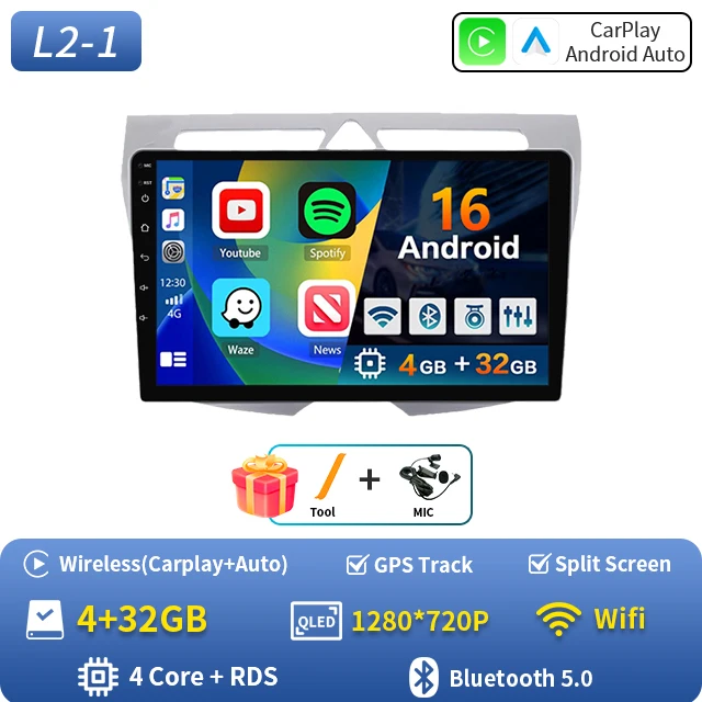 Android 16 Voor Kia Morning Picanto 2007 2008 2009 2010 Auto Radio Navigatie Multimedia Speler Stereo GPS WiFi + 4G Carplay + Auto BT