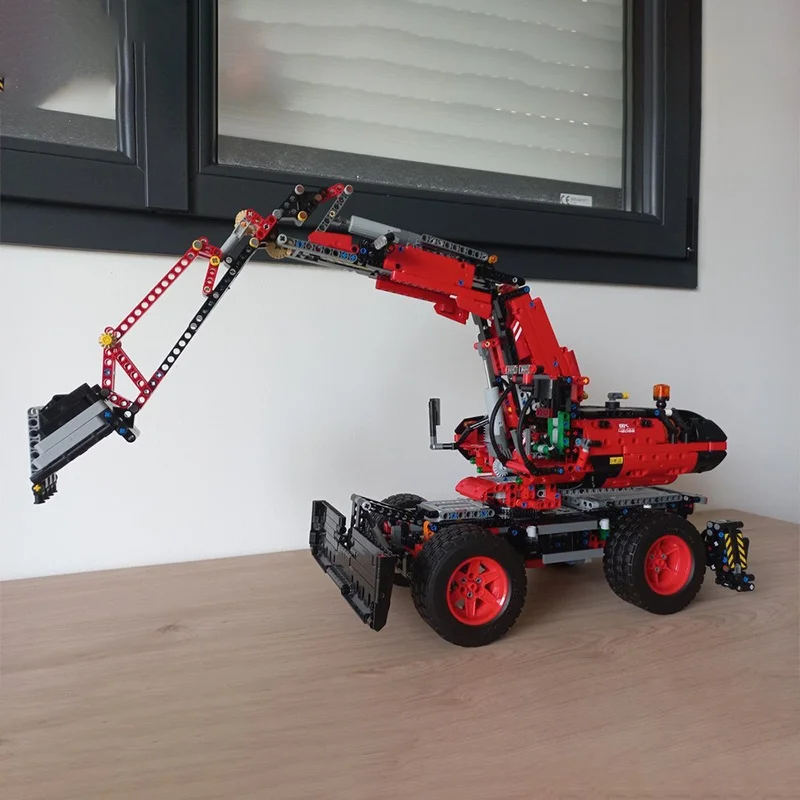 2585 pçs moc escavadeira com rodas acessórios modelo blocos de construção diy ideia criativa educação brinquedos crianças presente natal aniversário