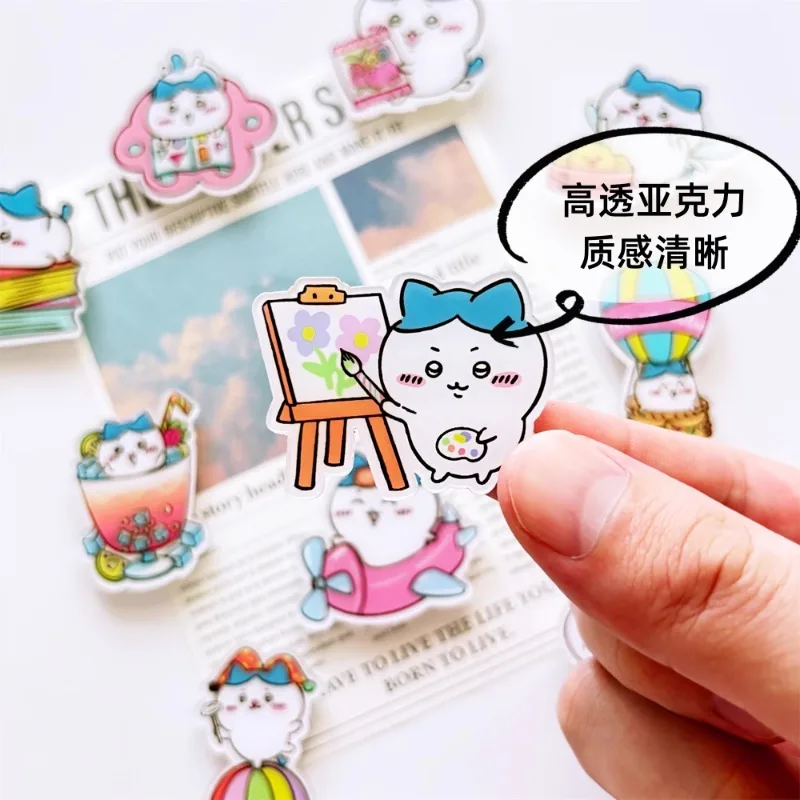 Kawaii Cartoon Anime Peripheral Chiikawa Hachiware Momonga Acrylic Refrigerator Magnet Personalized Creative Magnetic Decoration