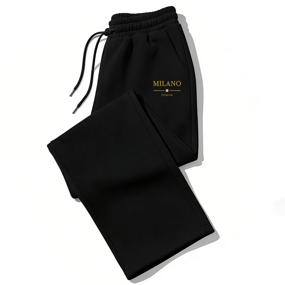 2026 Hot Sale Milan City Printed Jogger Pants Men Women Autumn Winter Casual High Quality Outdoor Running Sports Sweatpants