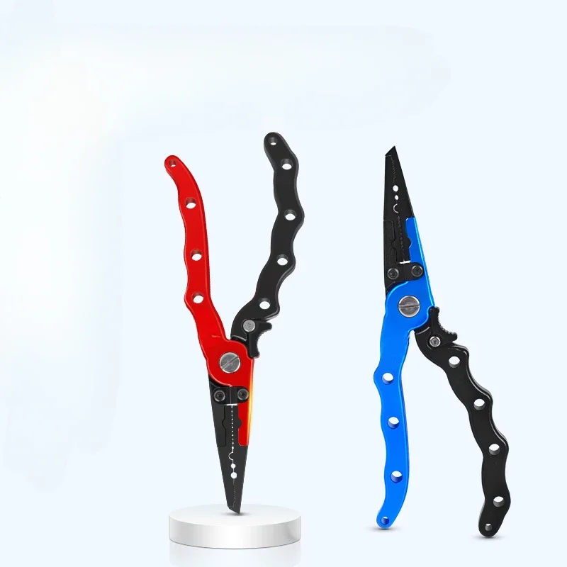 

Aluminum alloy fish control device Luya pliers with lock set Open ring pick hook multi-function