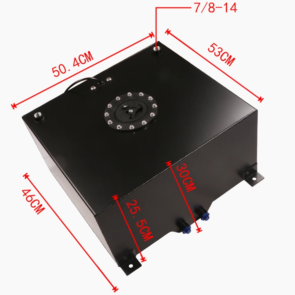 Universal 60L Aluminium Fuel Surge Tank With Cap Fuel Cell 60L With Sensor Foam Inside OC-1018A-60