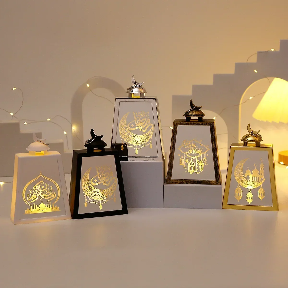 Ramadan Decorative Lamp 2025 Ramadan LED Lantern Eid Mubarak Light Ornament Islamic Muslim Party Decoration Ramadan Kareem Light