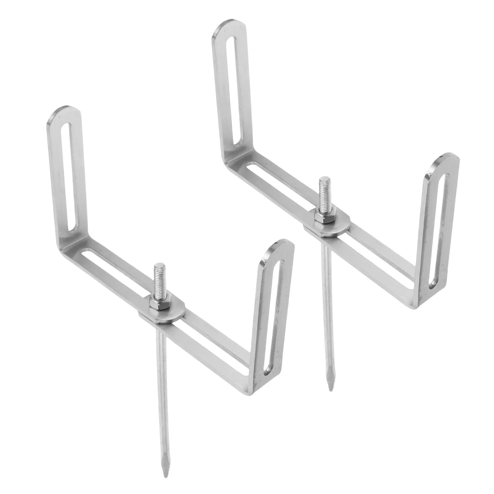 2Pcs Adjustable Iron Downspout Bracket Heavy Duty Gutter Downspout Support Frame Outdoor Rainwater Drainage System Stabilizer