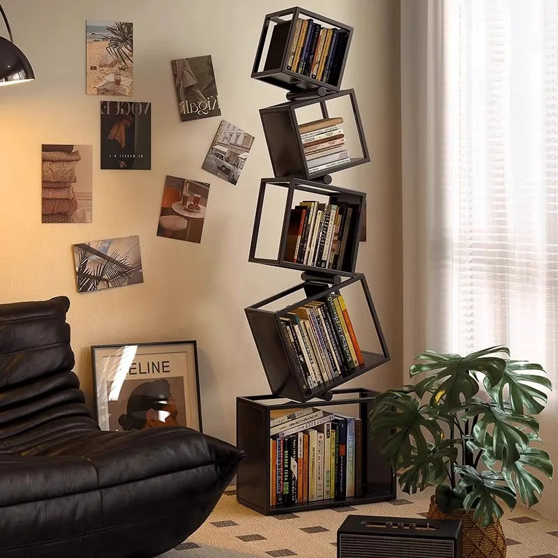 

Bookshelf Shelf Household Storage Shelf Wrought Iron Display Shelf Creative New Floor Simple Bookcase