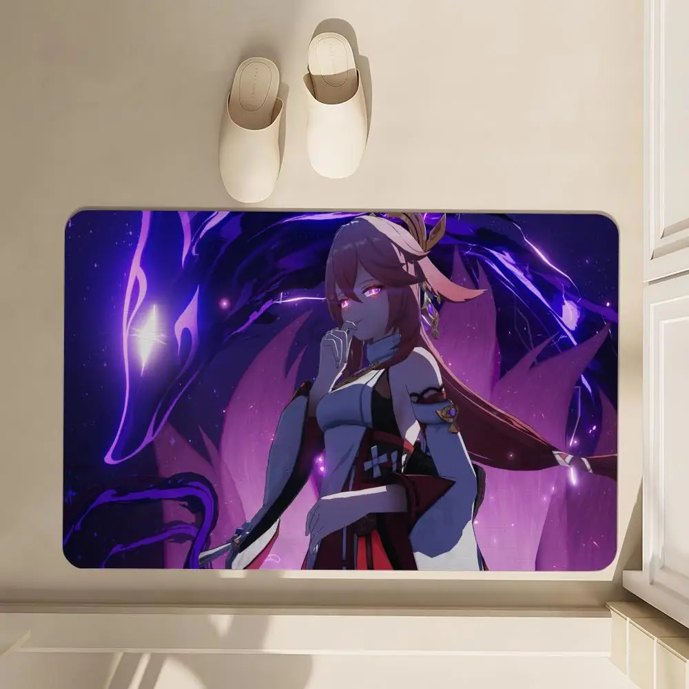 

Genshin Impact Floor Mat Soft Diatom Bathroom Absorbent Floor Mat, Toilet Of The Bathroom, Household Floor Mat, Door Mat Carpet