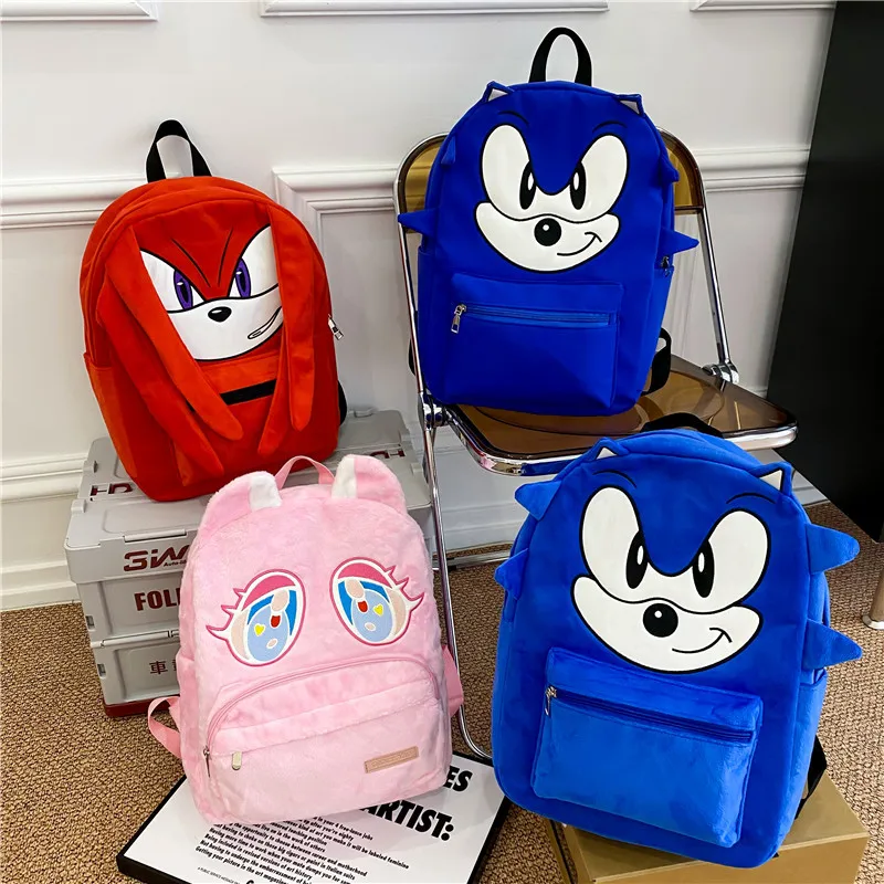 حقيبة مدرسية جديدة ذات سعة كبيرة للطلاب حقيبة ظهر سونيك كيد القنفذ حقيبة ظهر كرتونية للزوجين #1