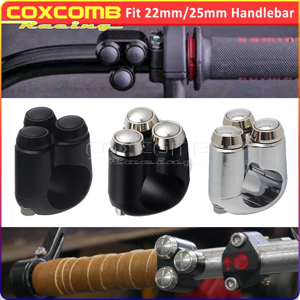 

Motorcycle Handle Control Mini Switch Button 22mm 25mm Handlebar Push Buttons For Kawasaki Vulcan Honda Valkyrie VTX VFR Shadow