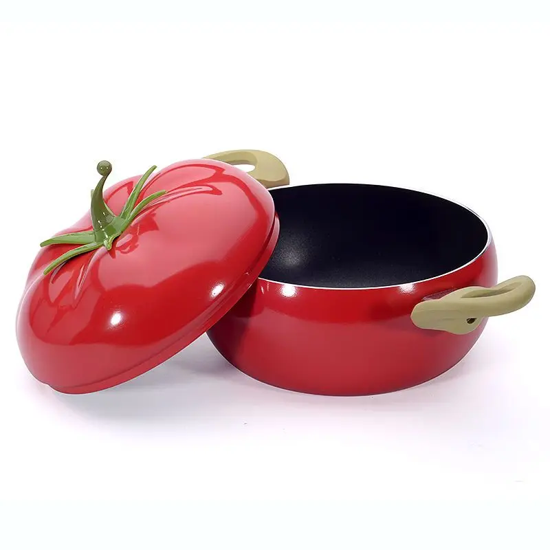 

Fashion and creative tomatoes, soup pot non-stick pan frying and stewing induction cooker universal