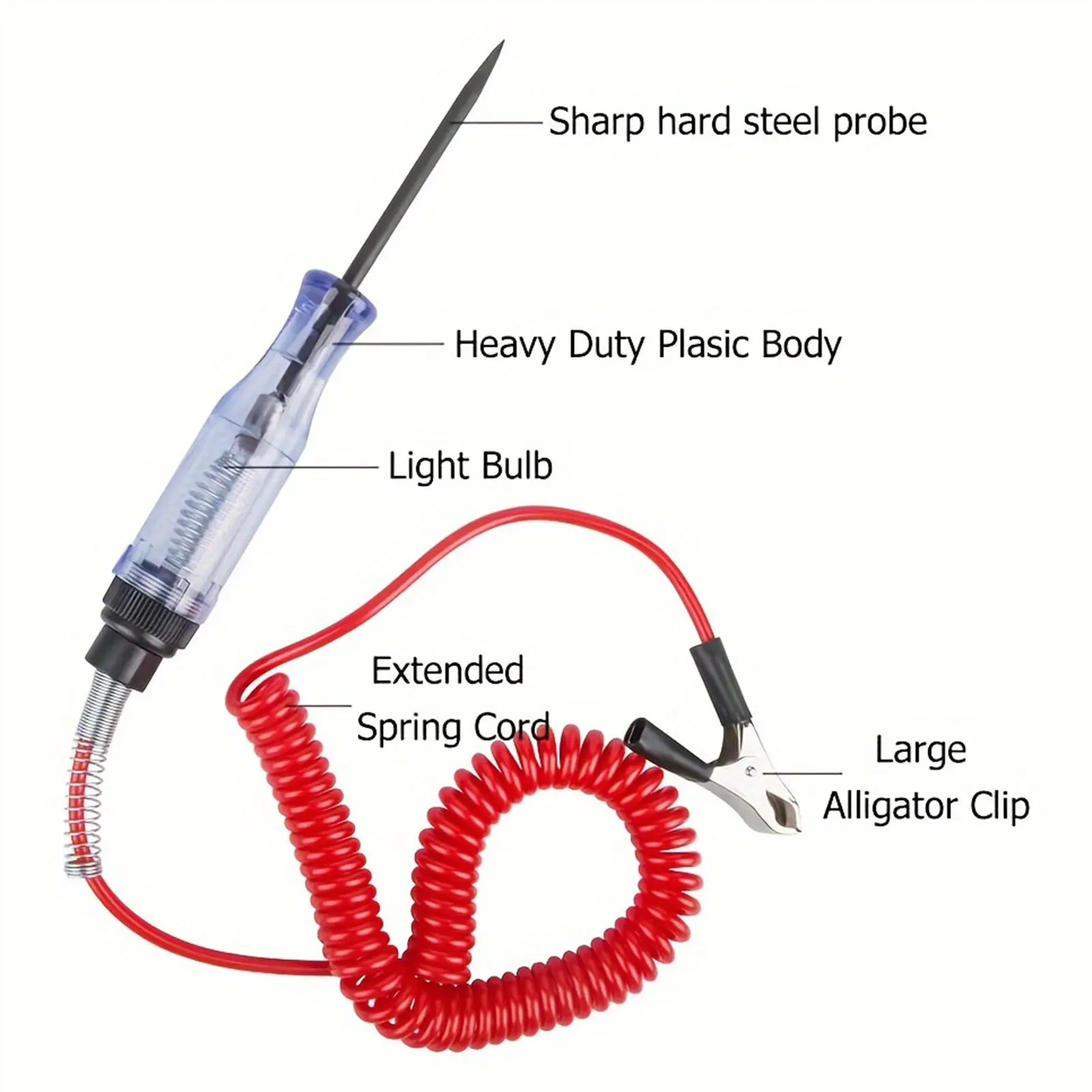 Car Truck Voltage Circuit Tester Auto 6V 24V Tools Car Diagnostic Probe Test Pen Light Bulb Electric Measuring Pen Tools