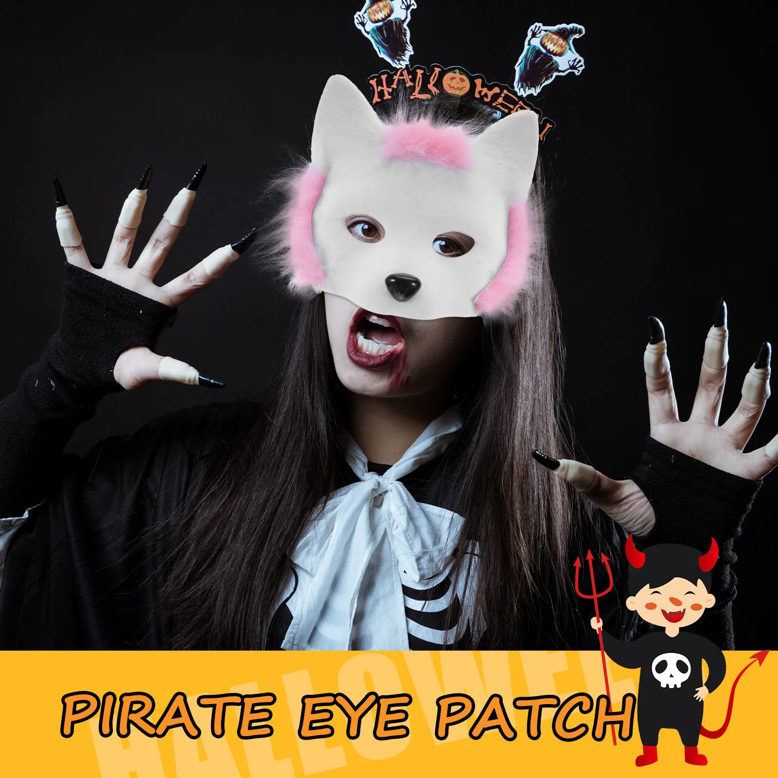 Fox Costume Mask for Women - Versatile Use in Halloween Christmas Easter Parties with Comfortable Secure Fit All Night