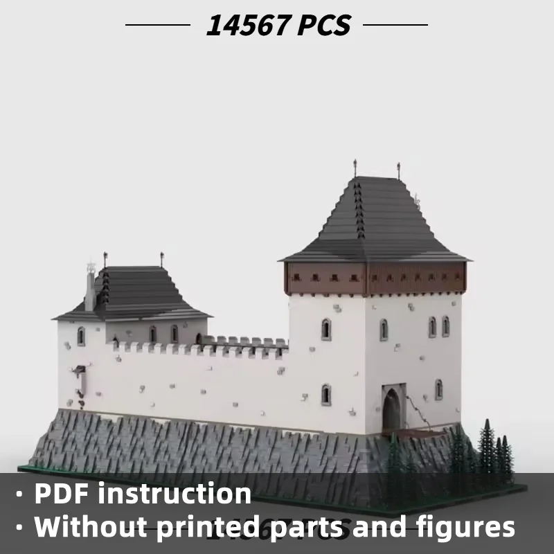 MOC European Medieval Castle Fortress Building Blocks Set 14567Pcs, Grand Kingdom Stronghold Bricks Model Adults