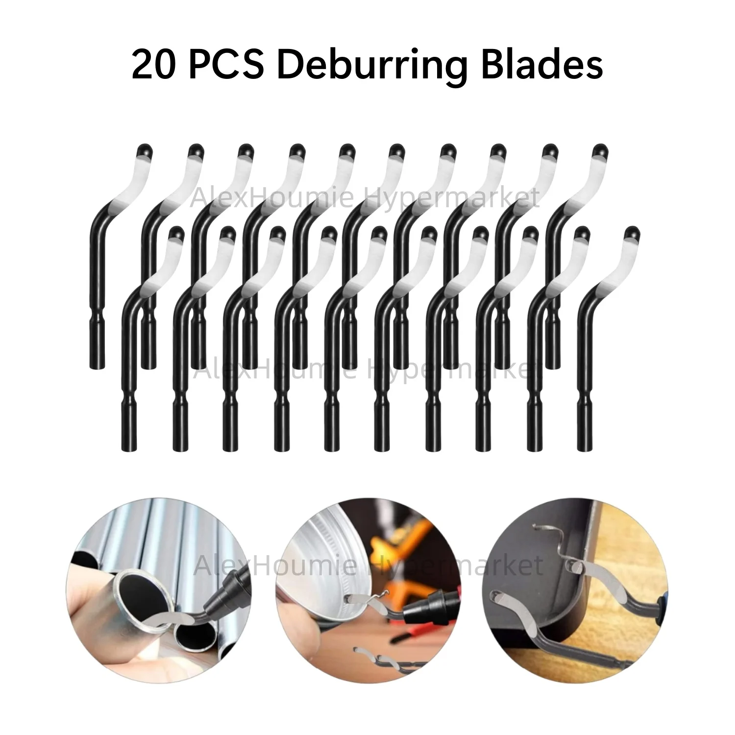 20PCS Deburring Cutters Deburring Tool Blades Burr Remover Rotary Deburr Blades for Wood Plastic Aluminum Copper Steel PVC Pipes
