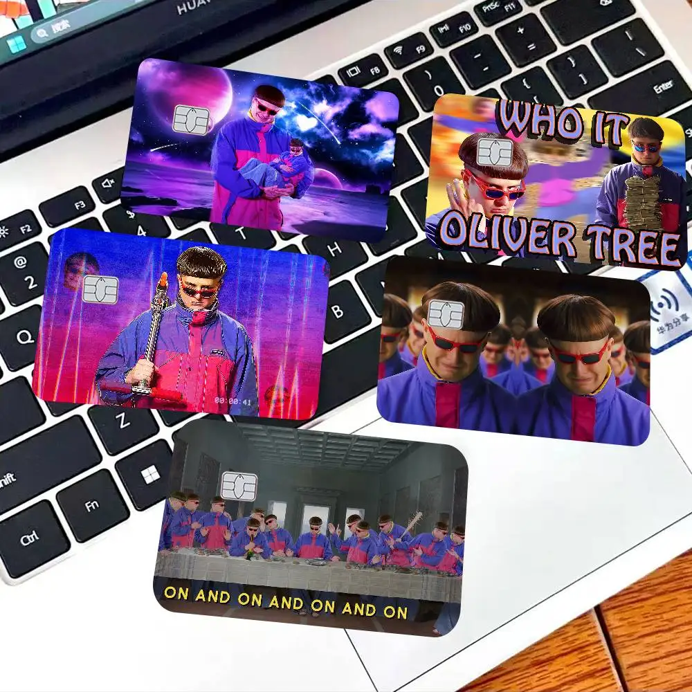 Singer O-Oliver T-Tree Anmie Sticker Film Skin Cover for Credit Card Debit Bank Card Front