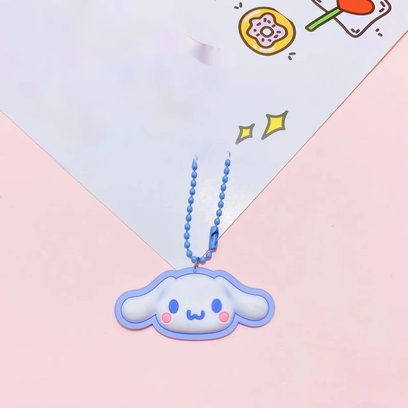 Leuke Cartoon Sanrio Tas Hanger Met Speelgoed Siliconen Film Parcha Hond Cinnamoroll Sleutelhanger Cadeau Leuke Mini Groothandel Een Verjaardagscadeau