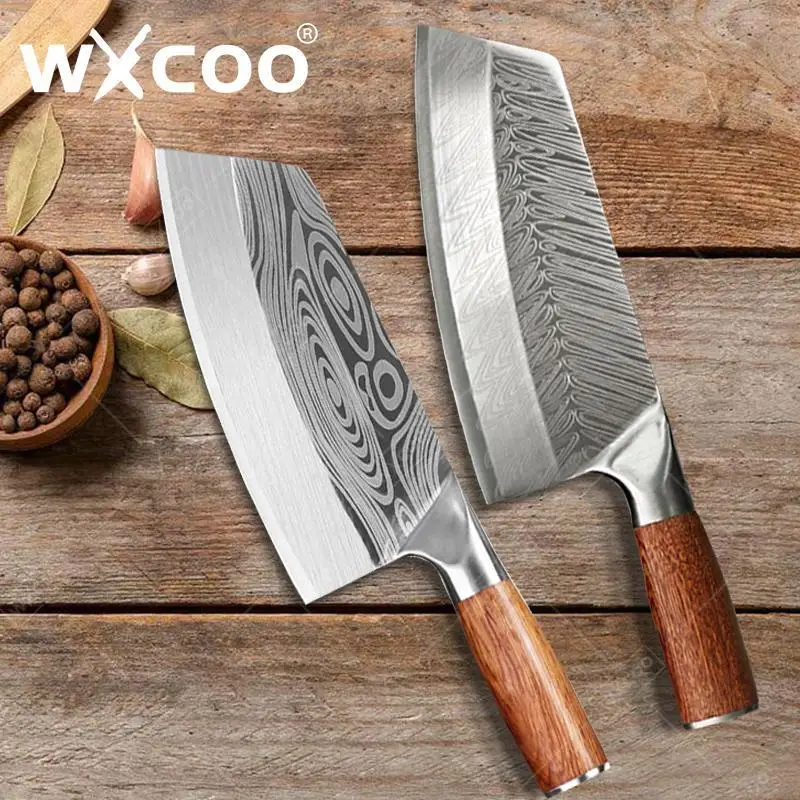 WXCOO Mehrzweck-Kochmesser, Metzgermesser, Küchenbedarf, Ausbeinmesser, Edelstahl, Fleischbeil, Schneidemesser für die Küche