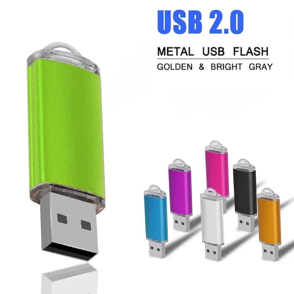 Metal USB2.0 Flash Drive 128GB 64GB 32GB High Speed Pendrive 16GB 8GB 4GB Memory Flash USB Stick U Disk 2.0 Creative gifts