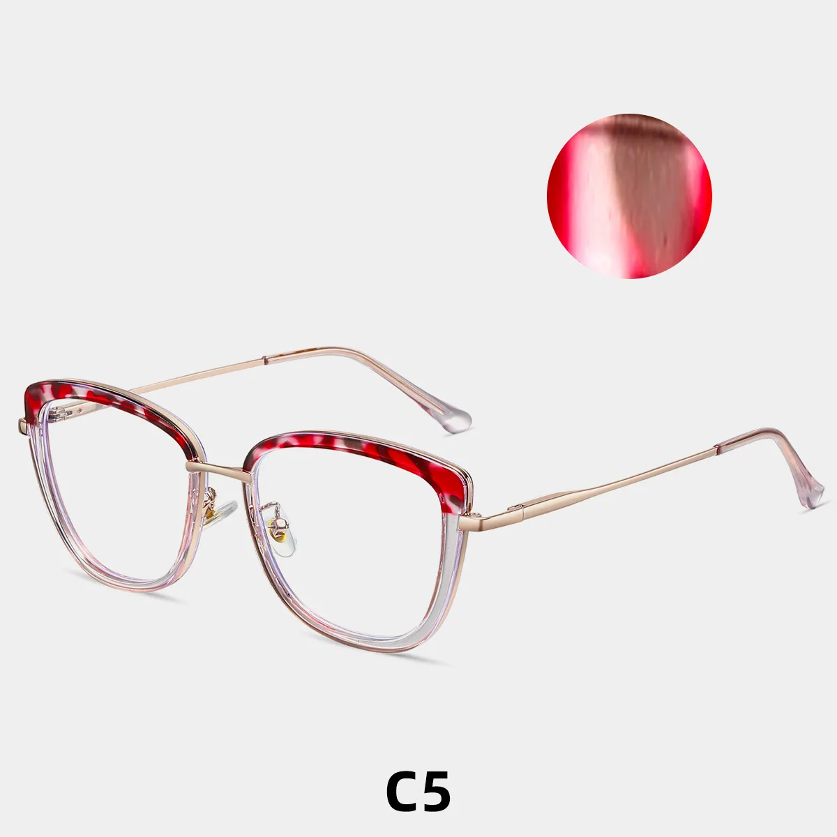Modische bedruckte Brillengestelle für Damen, Anti-Blaulicht-Brille für Menschen mittleren Alters und ältere Menschen, trendige Brille 46957