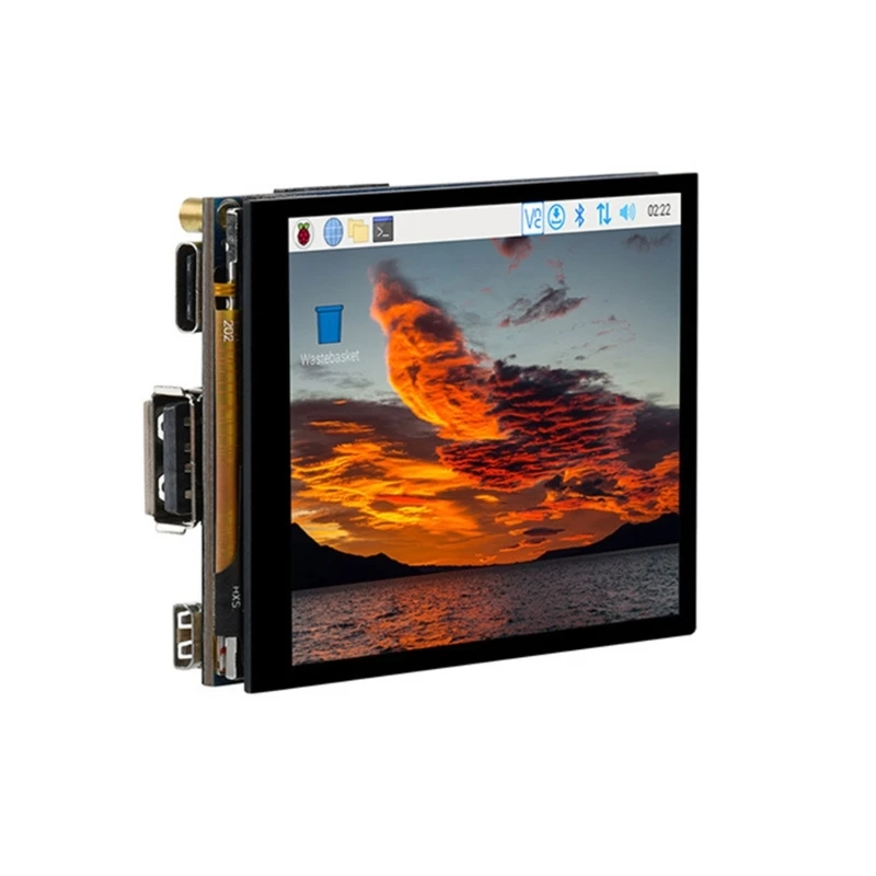 Placa expansión para RPi Compute Module 4, pantalla táctil capacitiva 2 pulgadas, LCD 2 pulgadas, para CM4, 4 puertos USB 2,0