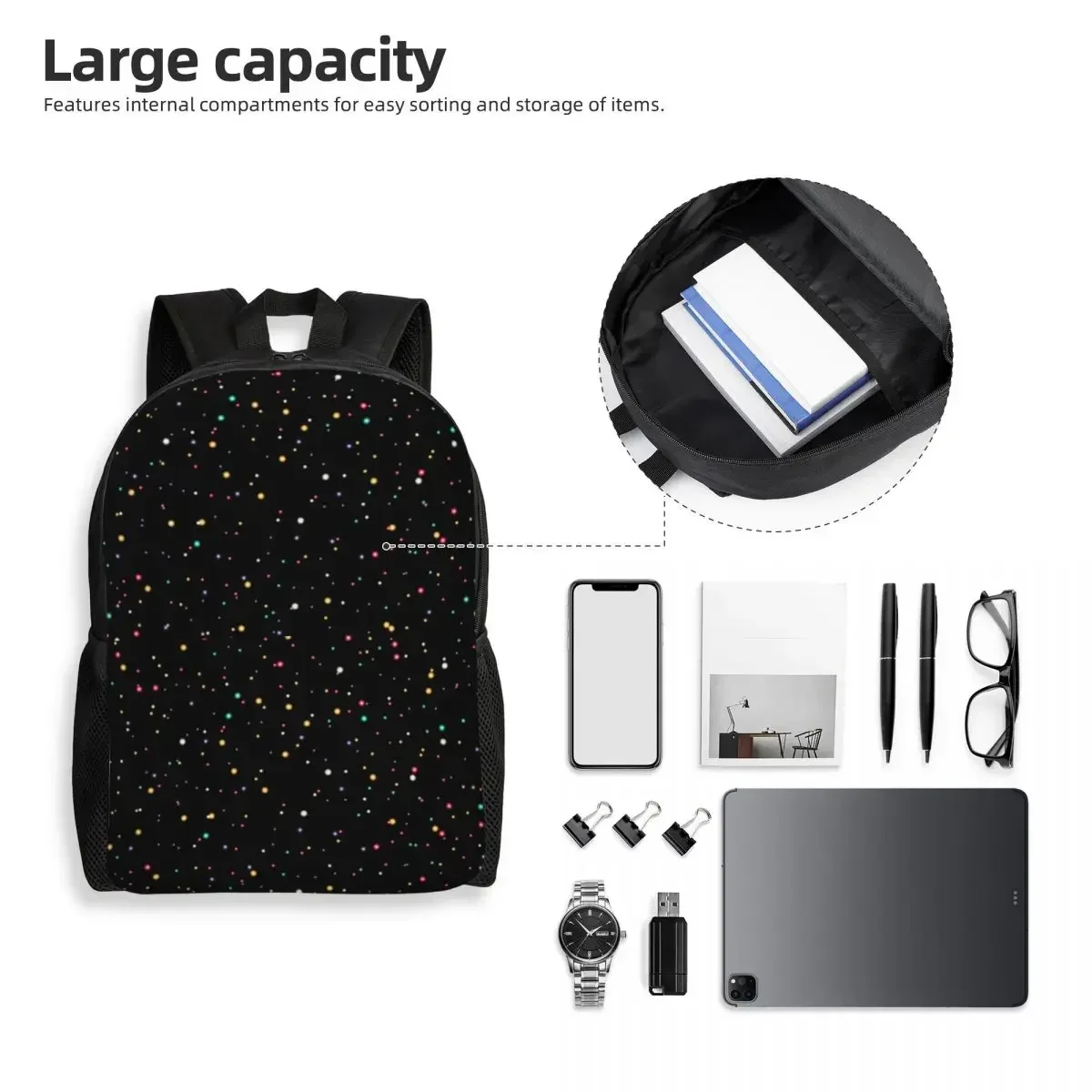 Customized Fashion Bling Crystal Diamond Travel Backpack School Computer Bookbag Rhineston Pattern College Student Daypack Bags