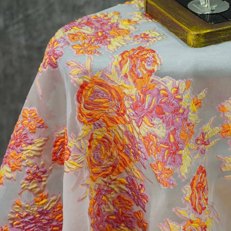 Tela Jacquard Floral 3D, Mater - Summer Clothing Material reseña y precio