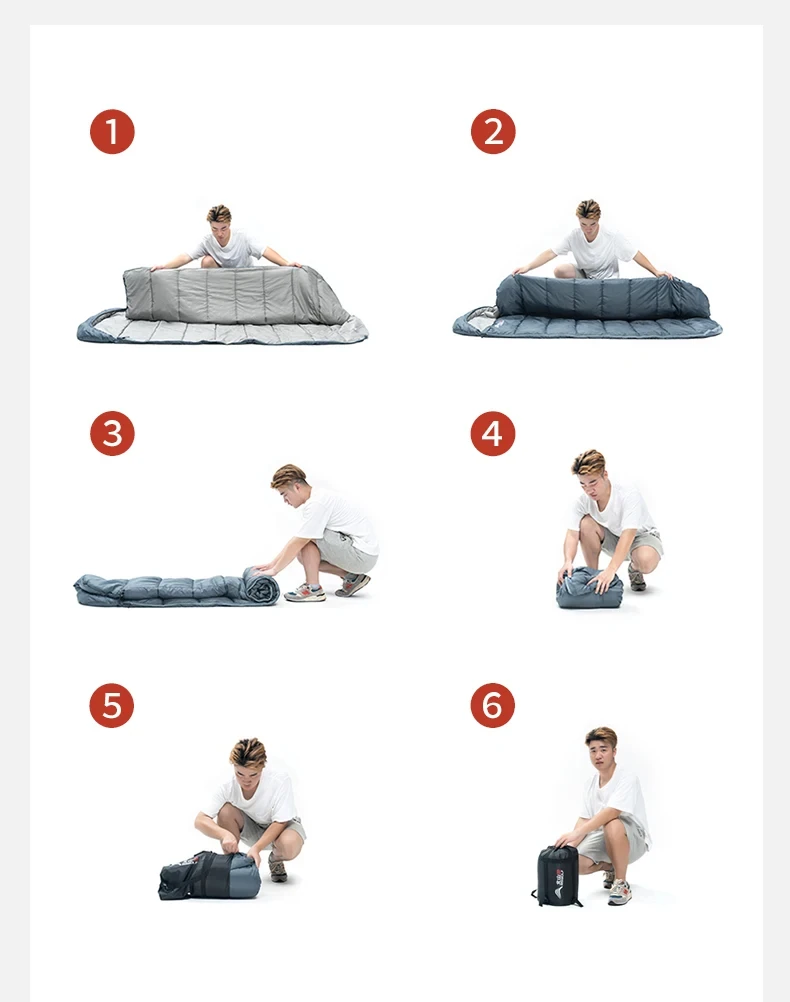 BISINNA Großer Camping-Schlafsack, leicht, 3-Jahreszeiten-Schlafsack, lange Größe, für Erwachsene, Ruhe, Wandern, Angeln – Detail 14