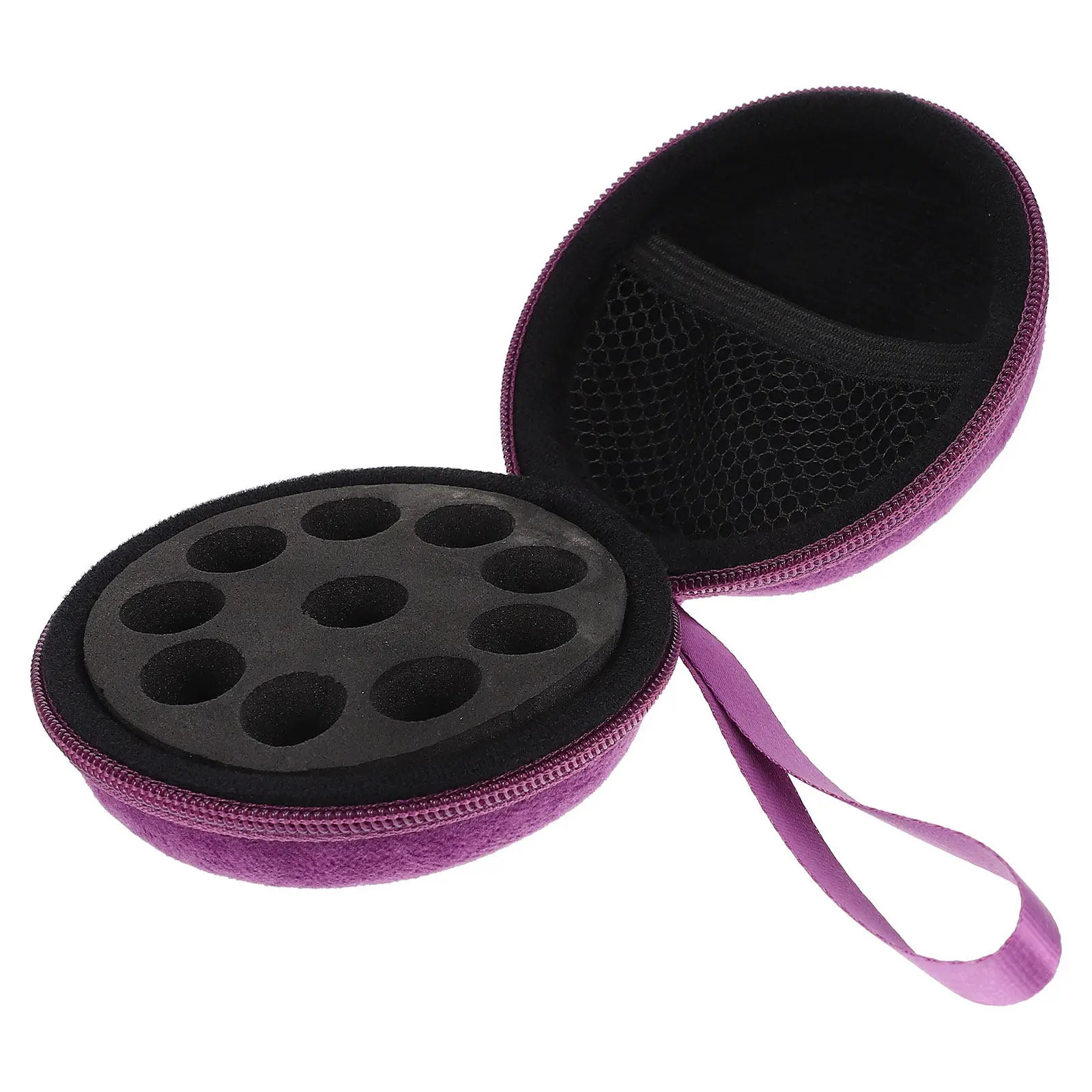 

Essential Oil Carrying Case Round Organizer Portable Storage Pack Travel Nail Polish Perfume Bottle Bag Essential Oil Organizer