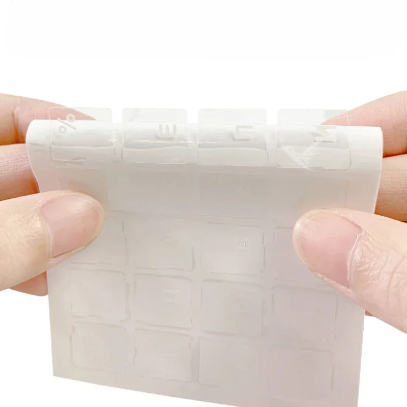 1Pcs Russian Transparent Keyboard Sticker Language Alphabet Black White Label for Computer PC Dust Protection Laptop Accessories