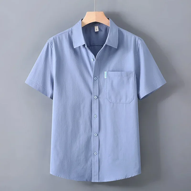 Camisa de traje personalizada para hombre, Top de manga larga informal, transpirable, fino, Simple, Color sólido, Verano